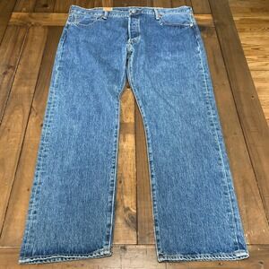 NWT Levis 501 Jeans Mens 42x30 Blue Straight Leg Button Fly 00501-0193